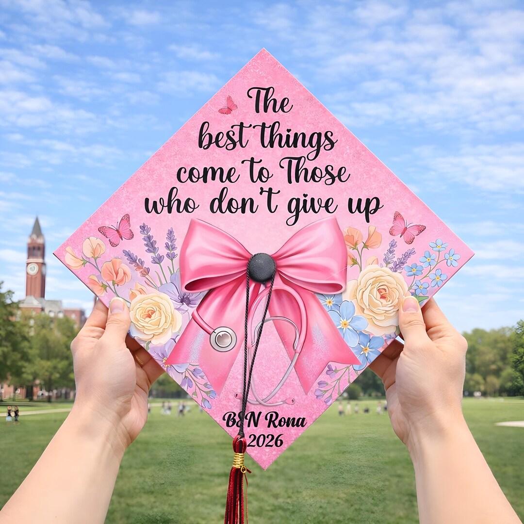 Custom Nurse Graduation Cap Topper, BSN Graduation Cap Decor ...