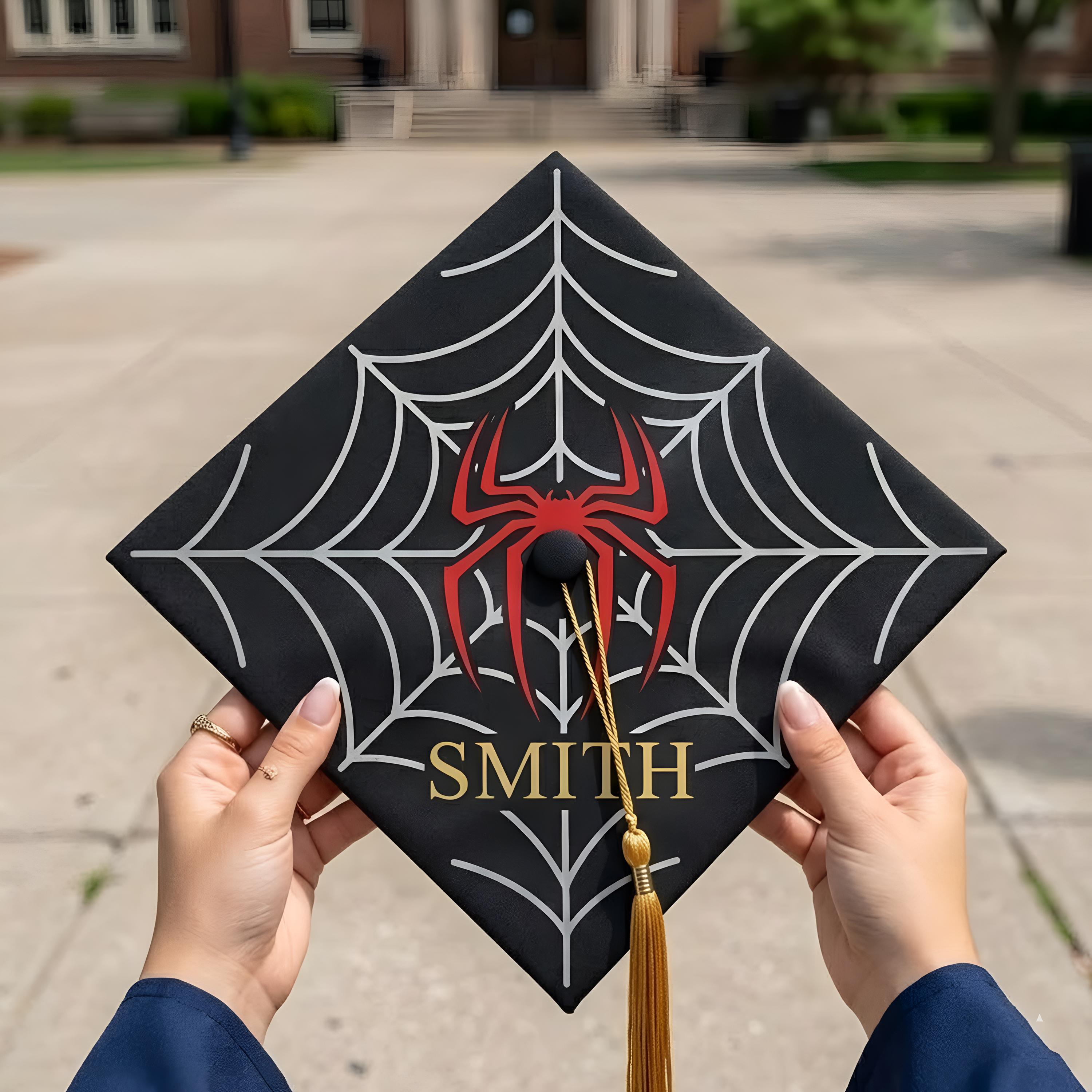 Spiderman Graduation Custom Spiderman Graduation Cap Topper, Into the Spider Verse Inspired ...