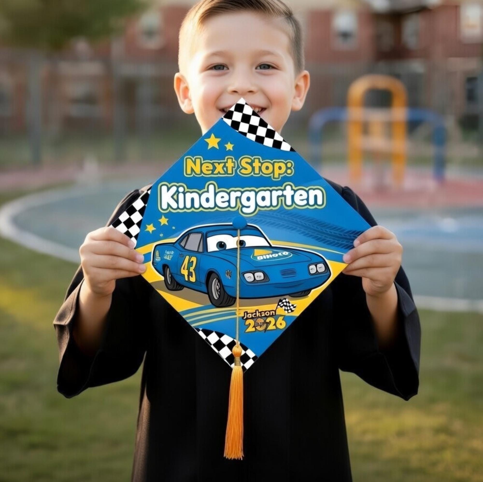 Cars Graduation Lay Custom Disney Cars Graduation Cap Topper for Boys, Next Stop ...