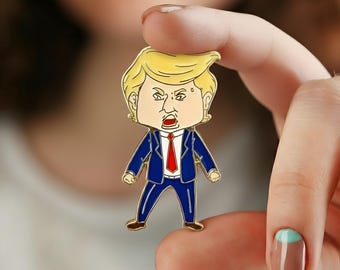 Trump Happy face Pin, Funny Trump Pin, Trump Meme Pin, Trump Lapel Pin, Funny Trump Meme Pin, Republican Pin, Happy Face Pin