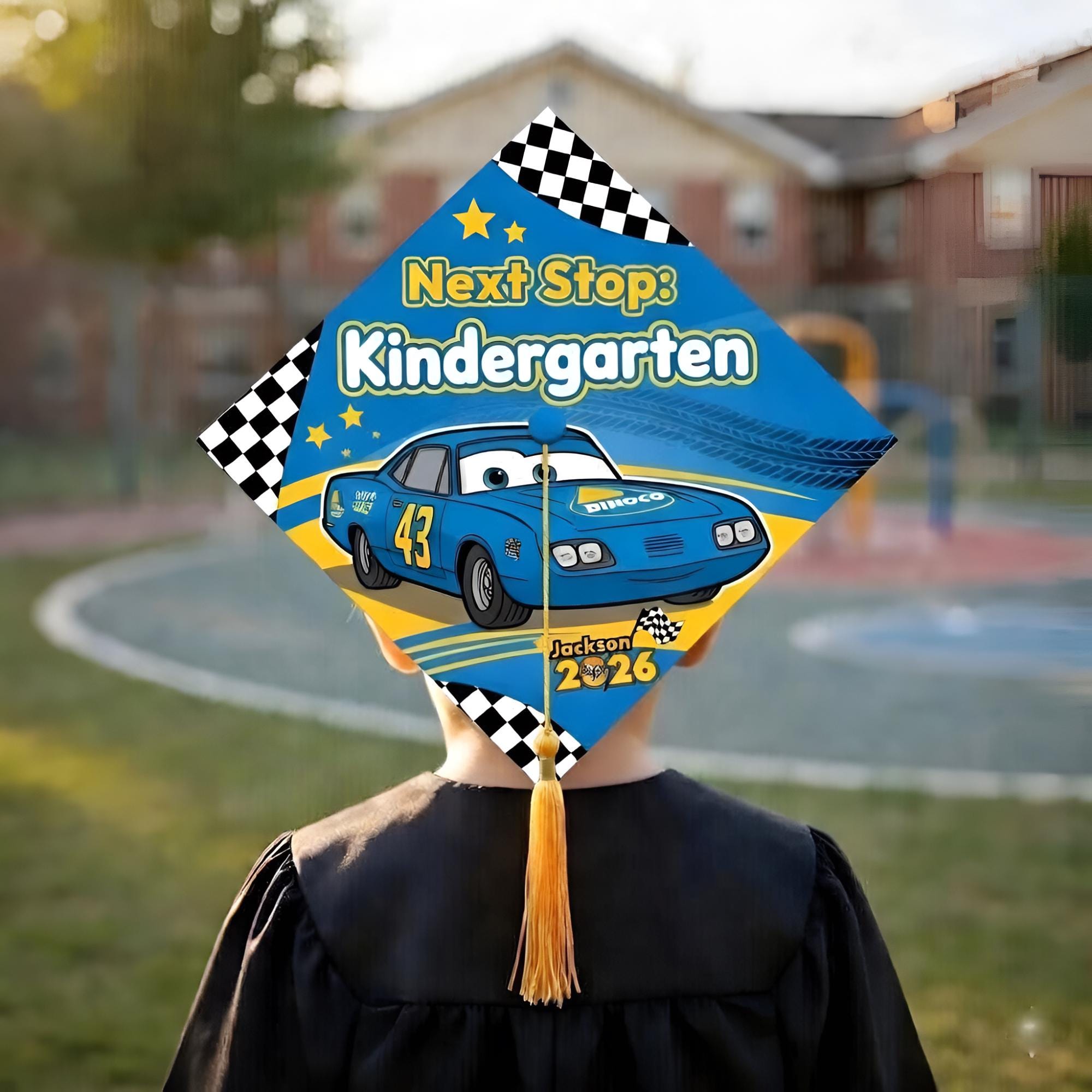 Cars Graduation Lay Custom Disney Cars Graduation Cap Topper for Boys, Next Stop ...