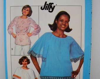 70s Simplicity 8206 - Misses Peasant  Blouse Pattern