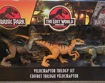 Jurassic Park: El Mundo Perdido JP3 VelociRaptor Trilogy Set Exclusivo de Target