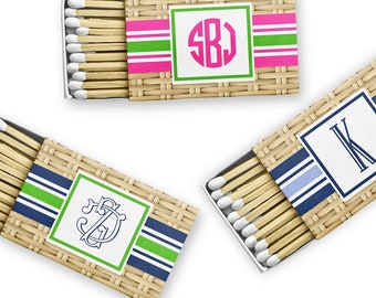 Wicker Print and Striped Matches - 2 sizes