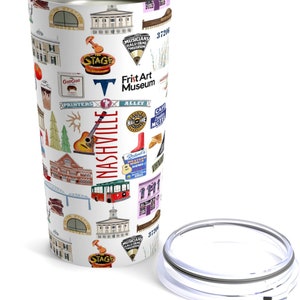 Iconic Nashville Watercolor 20 ounce Stainless Steel Hot/Cold Cup