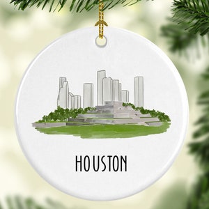 Houston Police Dept Memorial Round Porcelain Ornament