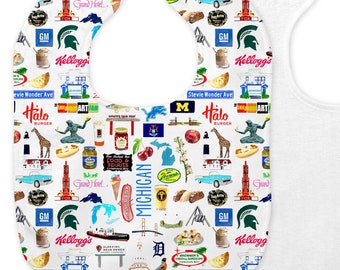 Iconic Michigan Baby Bib