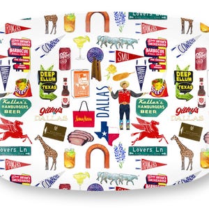 Iconic Dallas, Texas Watercolor DecoWare(TM) Platter