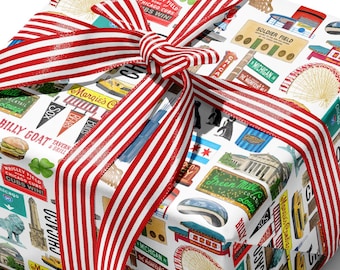Iconic Chicago Watercolor Gift Wrap