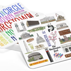 Iconic Washington, DC Paper Coasters - Set of 10