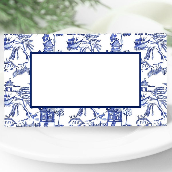 Blue Willow Place Cards