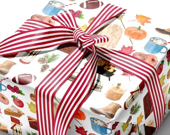 Iconic Fall Watercolor Gift Wrap