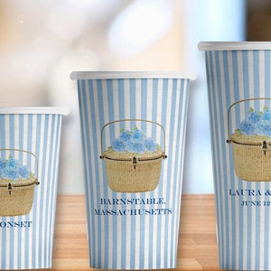 Lightship Basket Paper Party Cups in 4 sizes - Set of 12