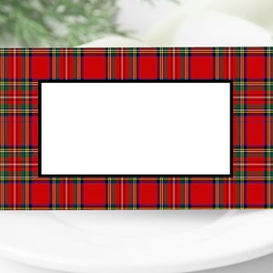 Royal Stewart Tartan Plaid Place Card Royal Stewart Tartan Plaid Place Card