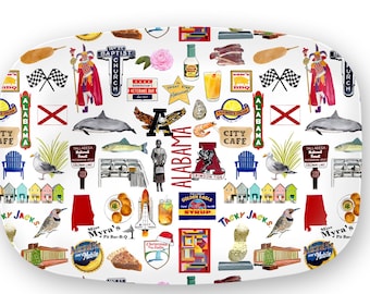 Iconic Alabama Watercolor DecoWare(TM) Platter