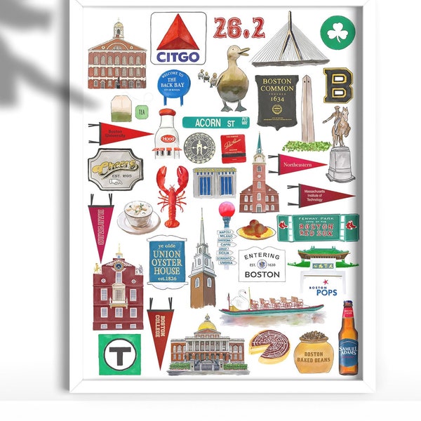 Iconic Boston Art Print
