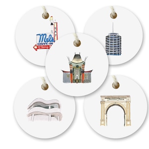Iconic Los Angeles Watercolor Gift Tags - Set of 10
