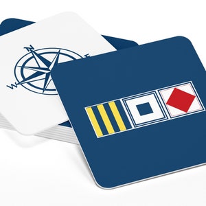 Signal Flag Paper Coasters - Set of 10