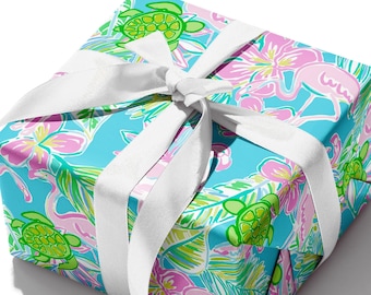 Pink Flamingo Gift Wrap