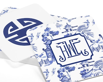 Blue Willow Paper Coasters - Set of 10