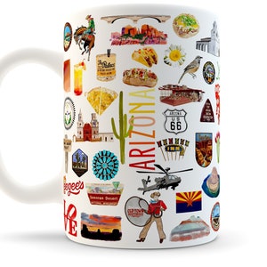 Iconic Arizona Watercolor Ceramic Mug