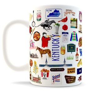 Iconic Kentucky Watercolor Ceramic Mug