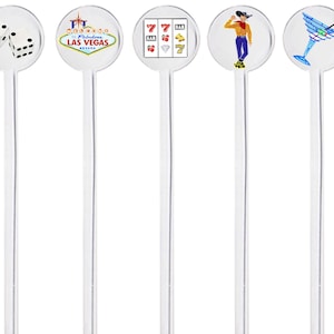 Iconic Las Vegas Swizzle Sticks - Set of 12