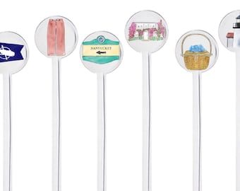 Iconic Nantucket Swizzle Sticks - Set of 12