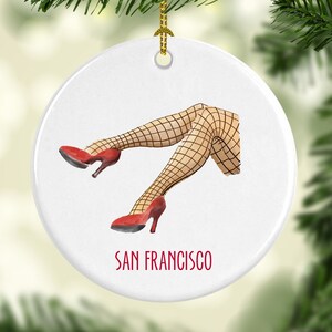 San Francisco Haight Ashbury Round Porcelain Ornament