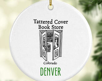 Iconic Denver Tattered Cover Book Store Porcelain Ornament