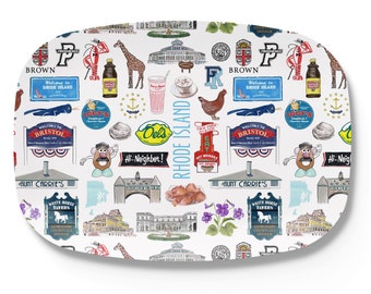 Iconic Rhode Island Watercolor DecoWare(TM) Platter