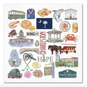 Iconic Charleston Watercolor Napkins