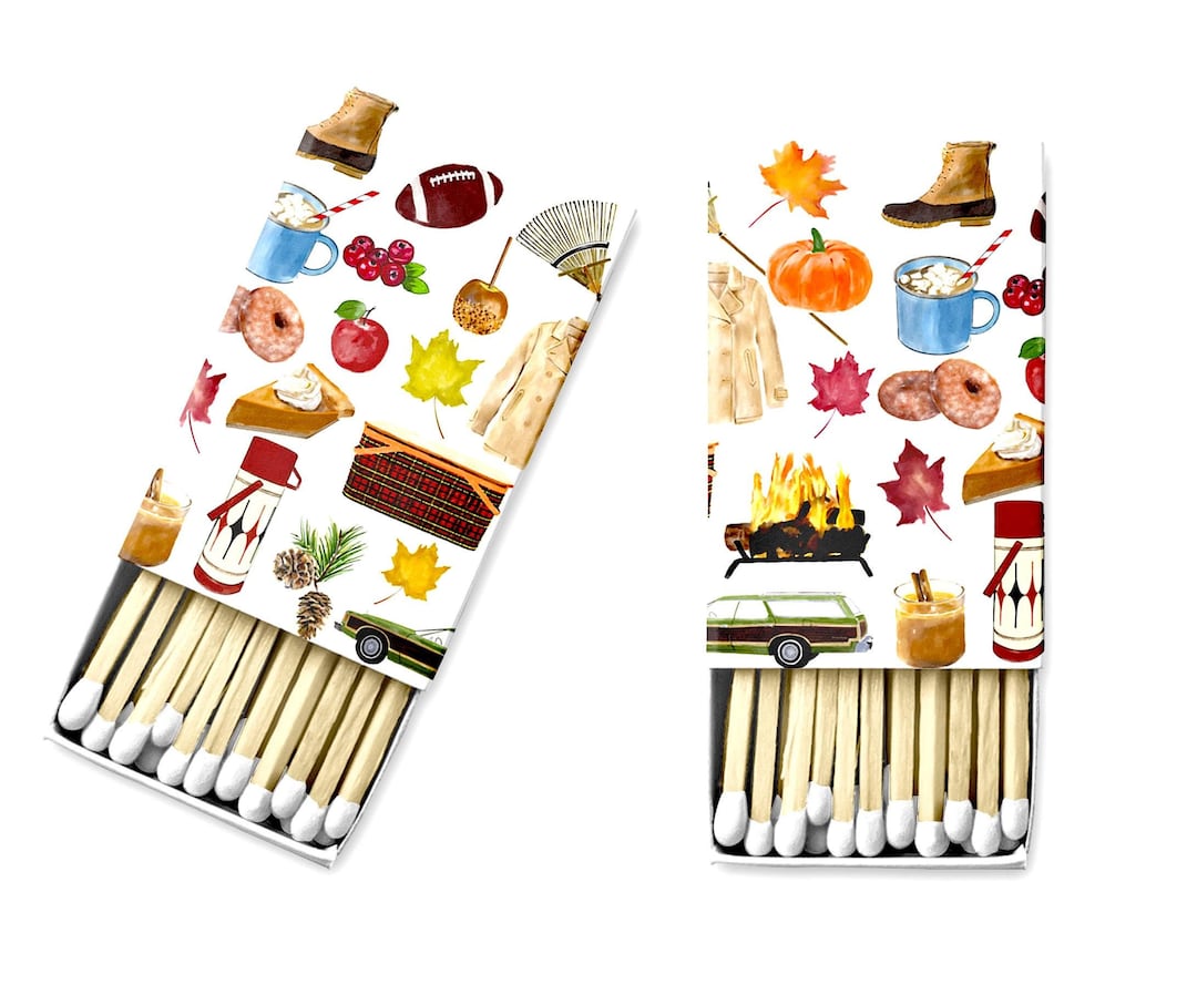 Iconic Fall Watercolor Matches - Etsy