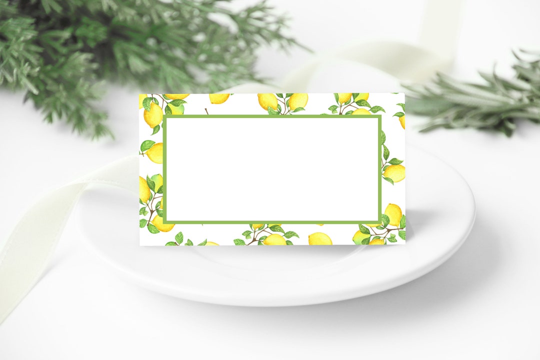 Lemon Place Cards - Etsy
