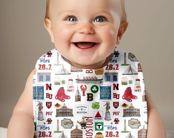 Iconic Boston Massachusetts Baby Bib