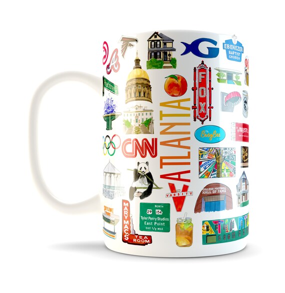 Iconic Atlanta Watercolor Ceramic Mug by When I Was Your Age