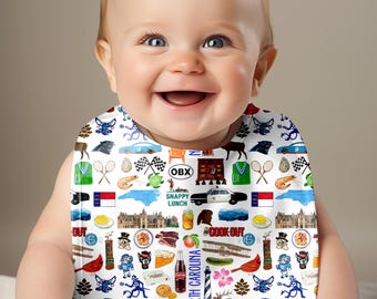 Iconic North Carolina Baby Bib