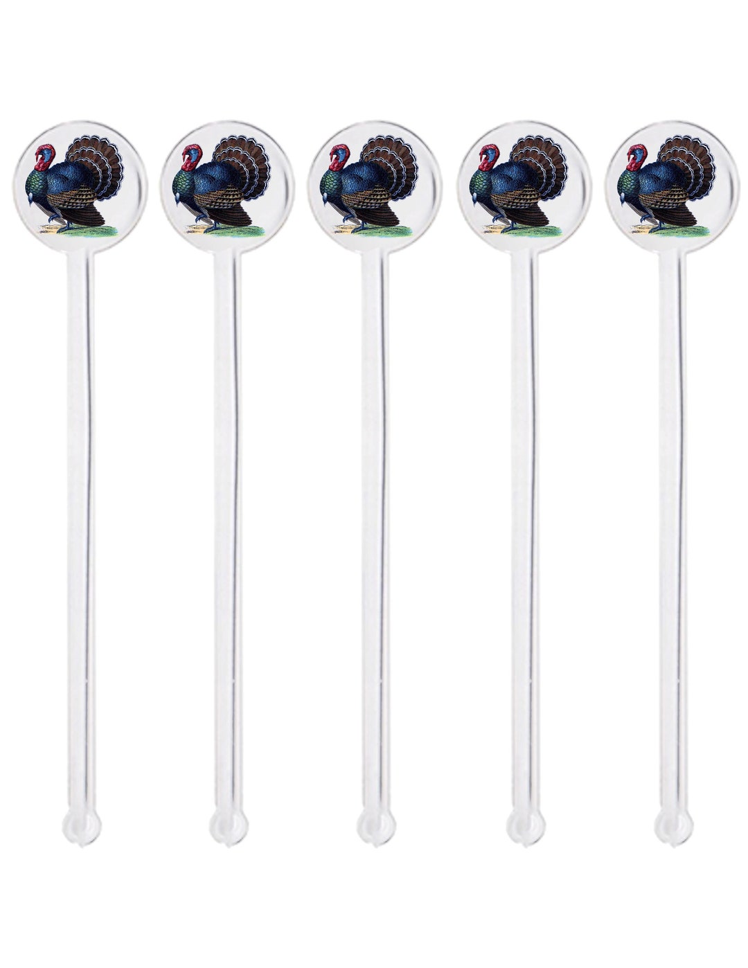 Vintage Turkey Swizzle Sticks Set of 10 Etsy