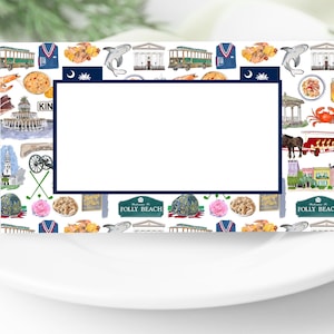 Iconic Charleston, South Carolina Watercolor Place Cards
