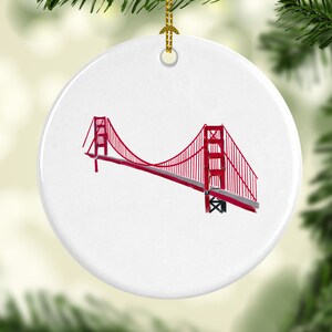Iconic California Golden Gate Bridge Porcelain Ornament