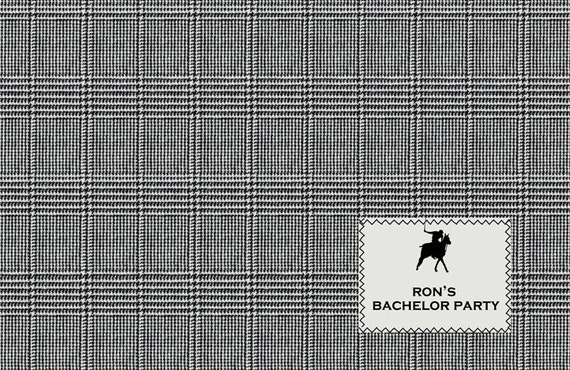 personalized disposable black tweed