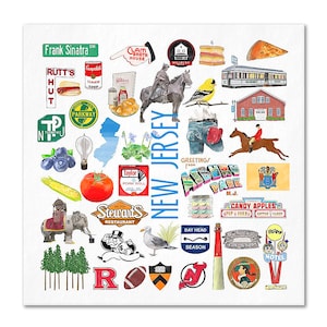 Iconic New Jersey Watercolor  Napkins