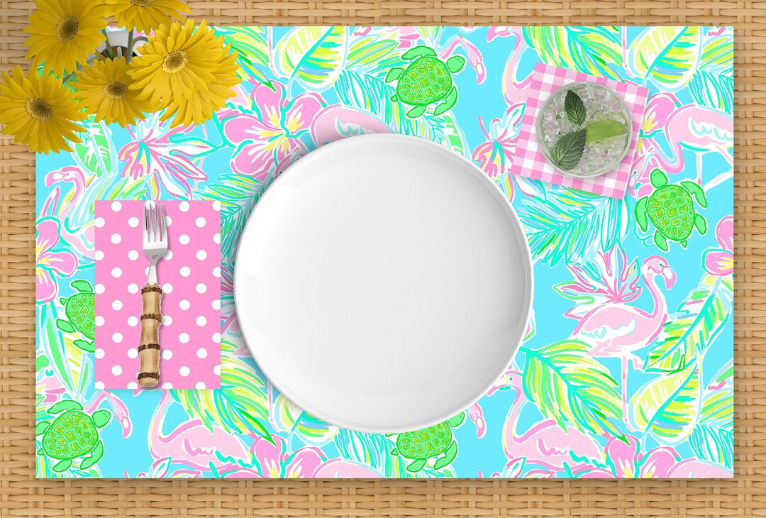 Flamigo Embroidered Placemats - Set of 2