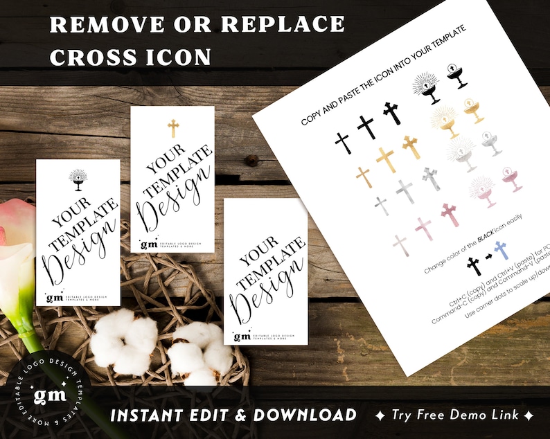 Floral Catholic Mass Card for Funeral, Blue Iris, Editable Memorial ...