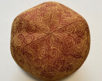 Orange Swirl Decorative Throw Pillow- Orange Ball Throw PIllow- Lumbar Throw Pillows- by beckyzimmdesign