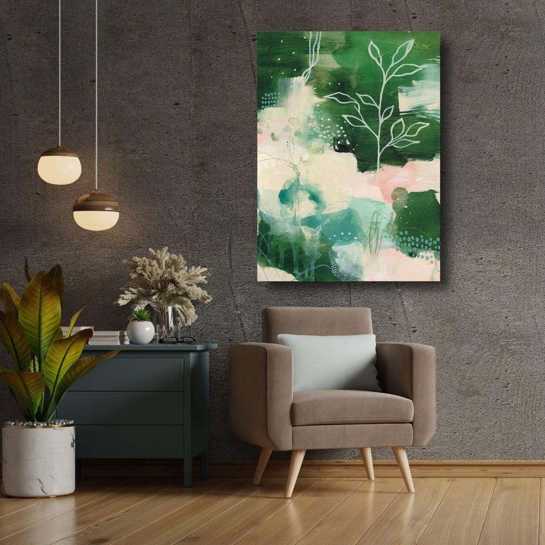 Abstract Nature Wall Art, Green Botanical Print (digital Download) - Etsy