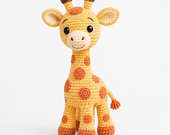 Giraffe Amigurumi Crochet Pattern, Intermediate Plush Animal Tutorial, Cute Safari Toy PDF, Digital Download