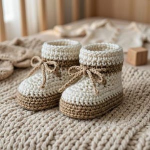 Easy Crochet Baby Booties Pattern PDF,Crochet Baby Sneakers Pattern PDF,  Quick & Easy Guide ,(Digital Download)