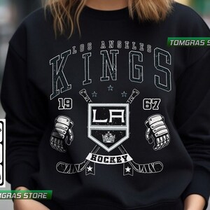 StellaMarinaJewelry Retro Los Angeles Kings Sweatshirt, Kings Tee, Hockey Sweatshirt, College Sweater, Hockey Fan Shirt, Los Angeles Hockey Shirt