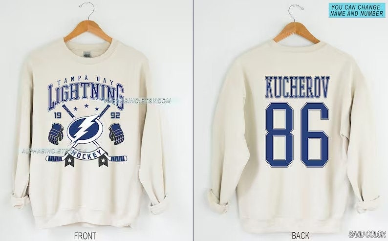 Vintage NHL (Logo 7) - Tampa Bay Lightning Embroidered Crew Neck